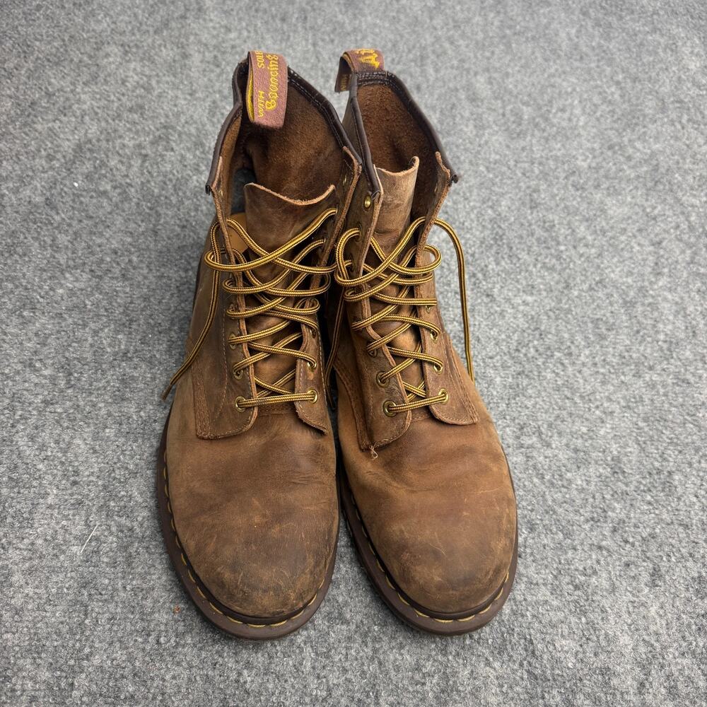 Dr. Martens 1460 Boots Mens US 12 Brown Crazy Horse Leather Made in Thailand
